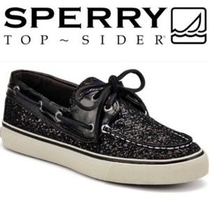 Brand new Sperry Bahama glitter boat shoes 9